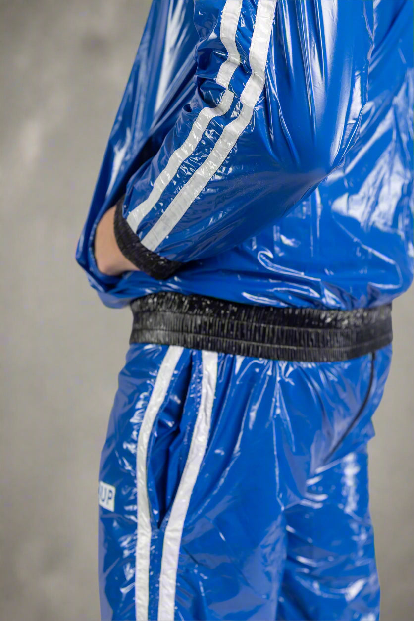 TOUCH UP - blue / white - PANTS - NYLON