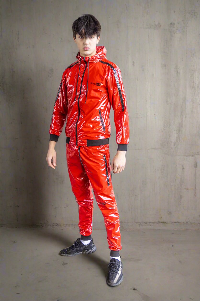 PLAY UP - red / black - JACKET - PVC