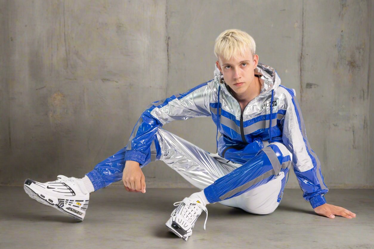 SHINE UP - blue / silver / reflective - JACKET - NYLON