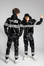 HOOK UP - black/white - PANTS - PVC PLUS