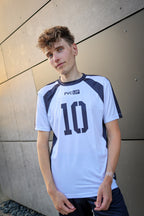 MATCH UP - white/black - JERSEY - SATIN TECH