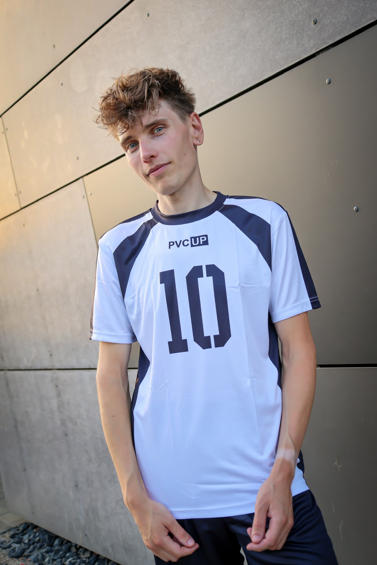 MATCH UP - white/black - JERSEY - SATIN TECH
