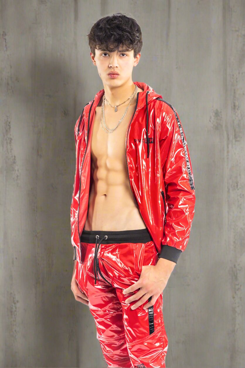 PLAY UP - red / black - JACKET - PVC