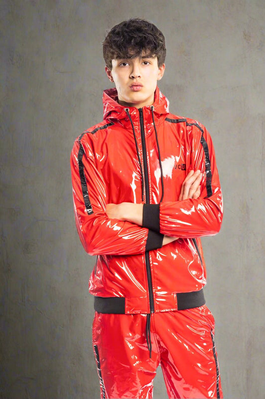 PLAY UP - red / black - JACKET - PVC