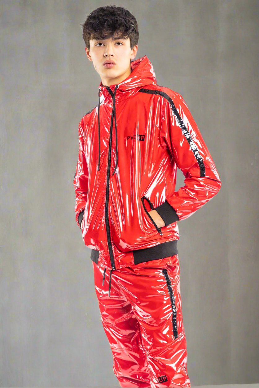 PLAY UP - red / black - JACKET - PVC