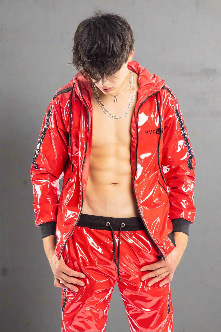 PLAY UP - red / black - JACKET - PVC