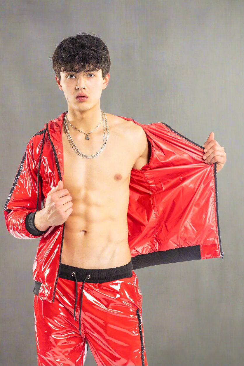 PLAY UP - red / black - JACKET - PVC