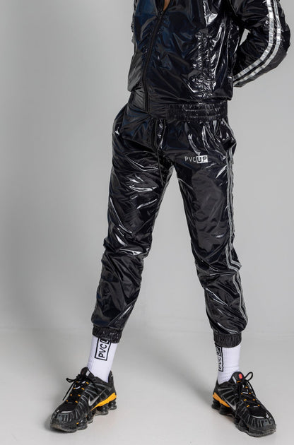 TOUCH UP - black / silver - PANTS - NYLON