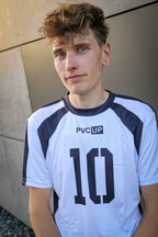 MATCH UP - white/black - JERSEY - SATIN TECH