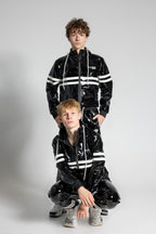 HOOK UP - black/white - JACKET - PVC PLUS