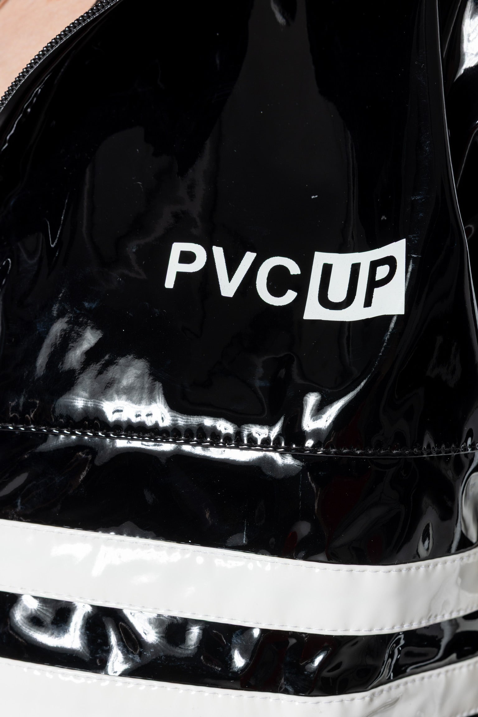 HOOK UP - black / white - JACKET - PVC PLUS