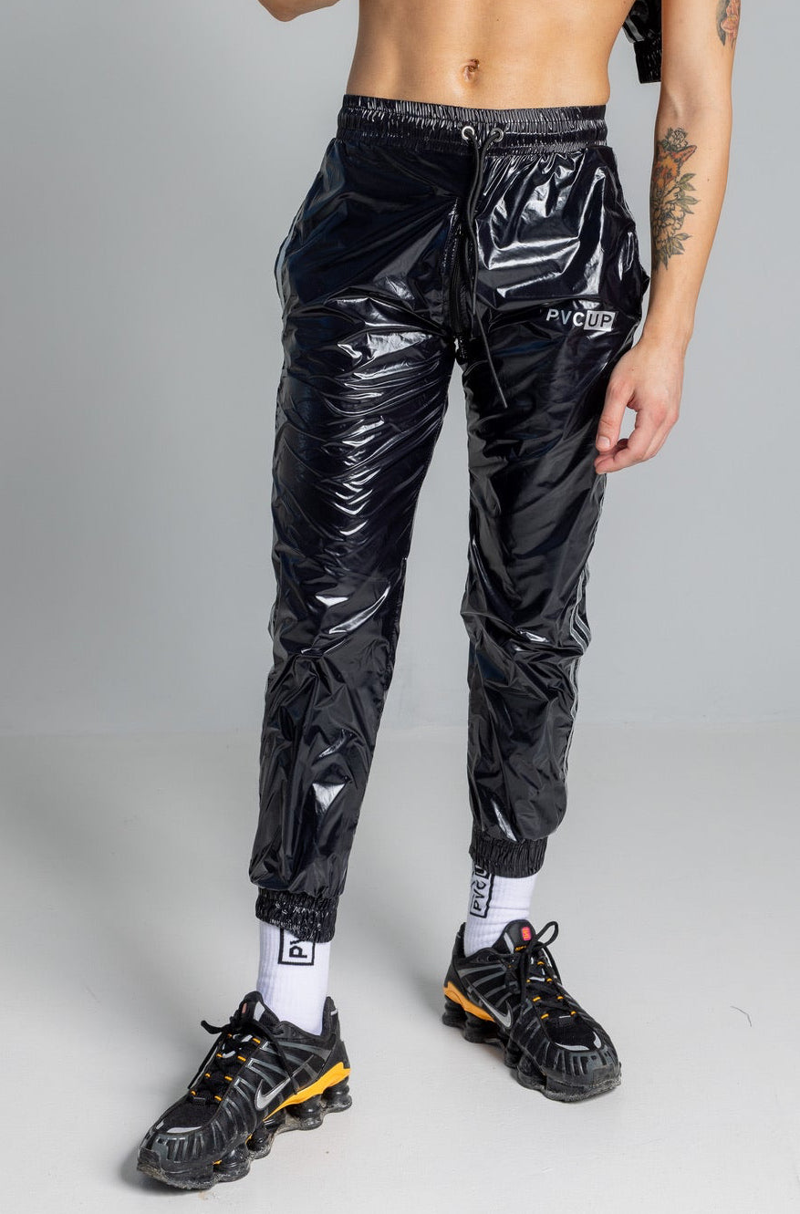 TOUCH UP - black / silver - PANTS - NYLON