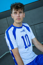 MATCH UP - white/blue - JERSEY - SATIN TECH