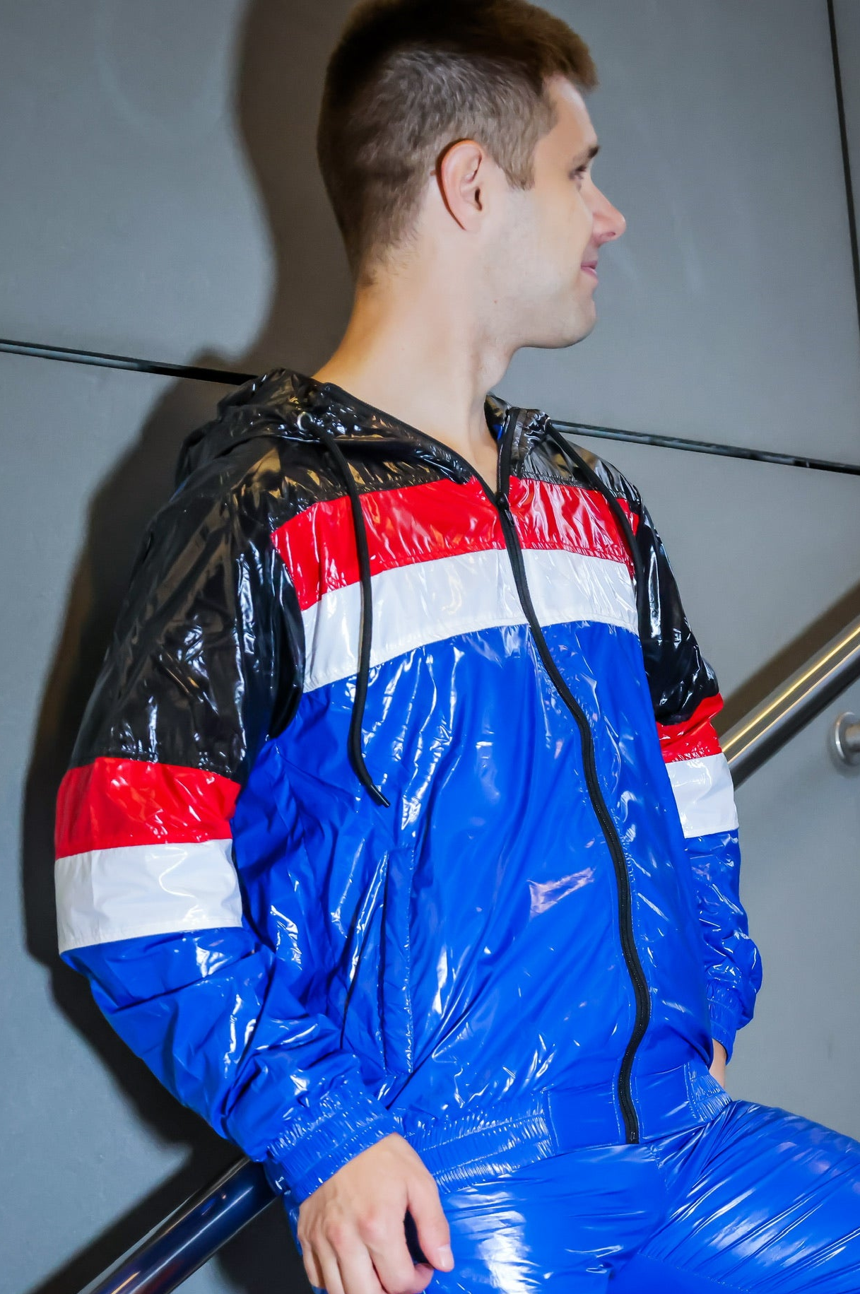 RUSH UP - blue / red / white - JACKET - NYLON