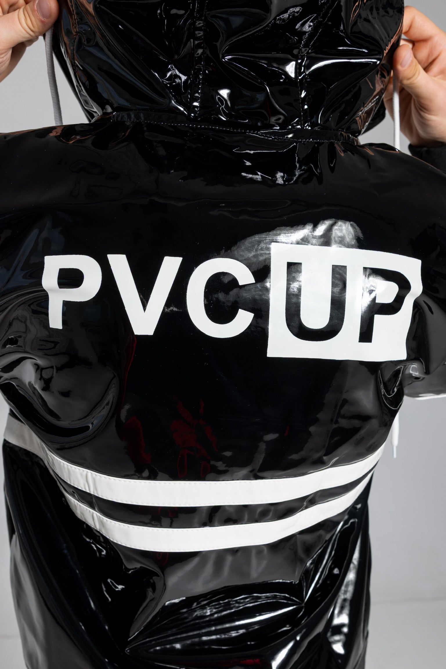 HOOK UP - black / white - JACKET - PVC PLUS