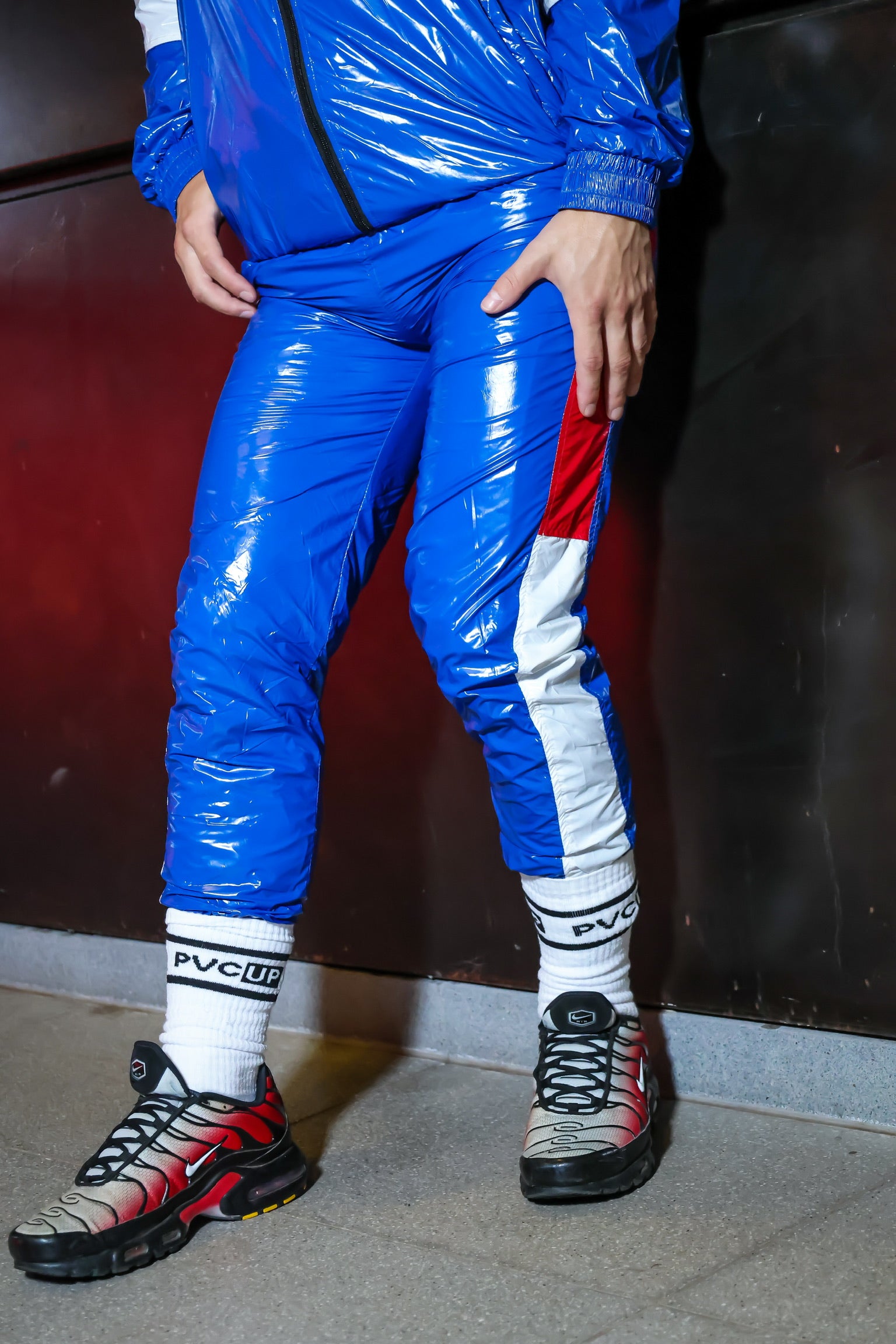 RUSH UP - blue / red / white - PANTS - NYLON