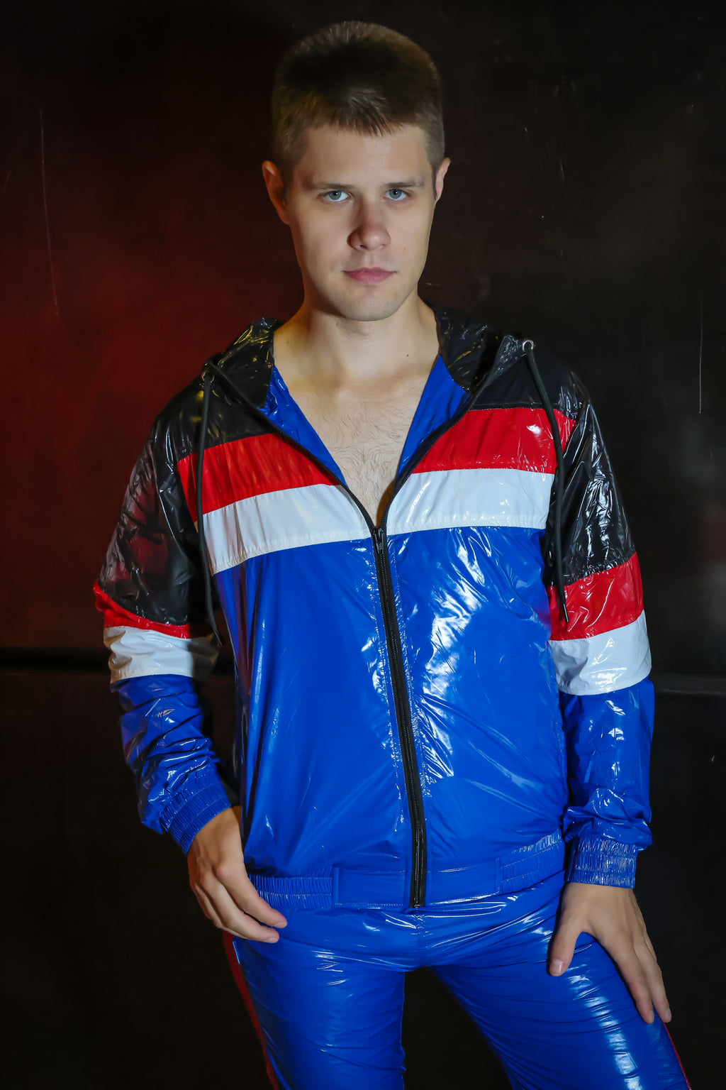 RUSH UP - blue / red / white - JACKET - NYLON