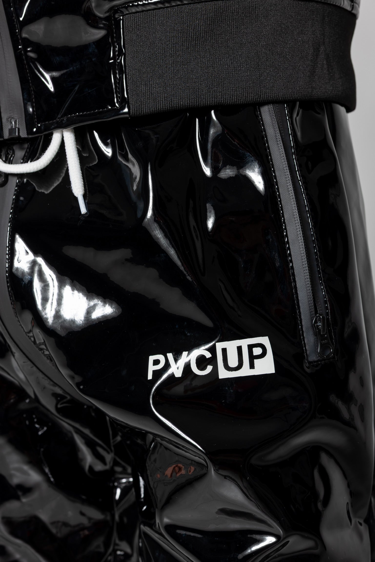 HOOK UP - black / white - PANTS - PVC PLUS