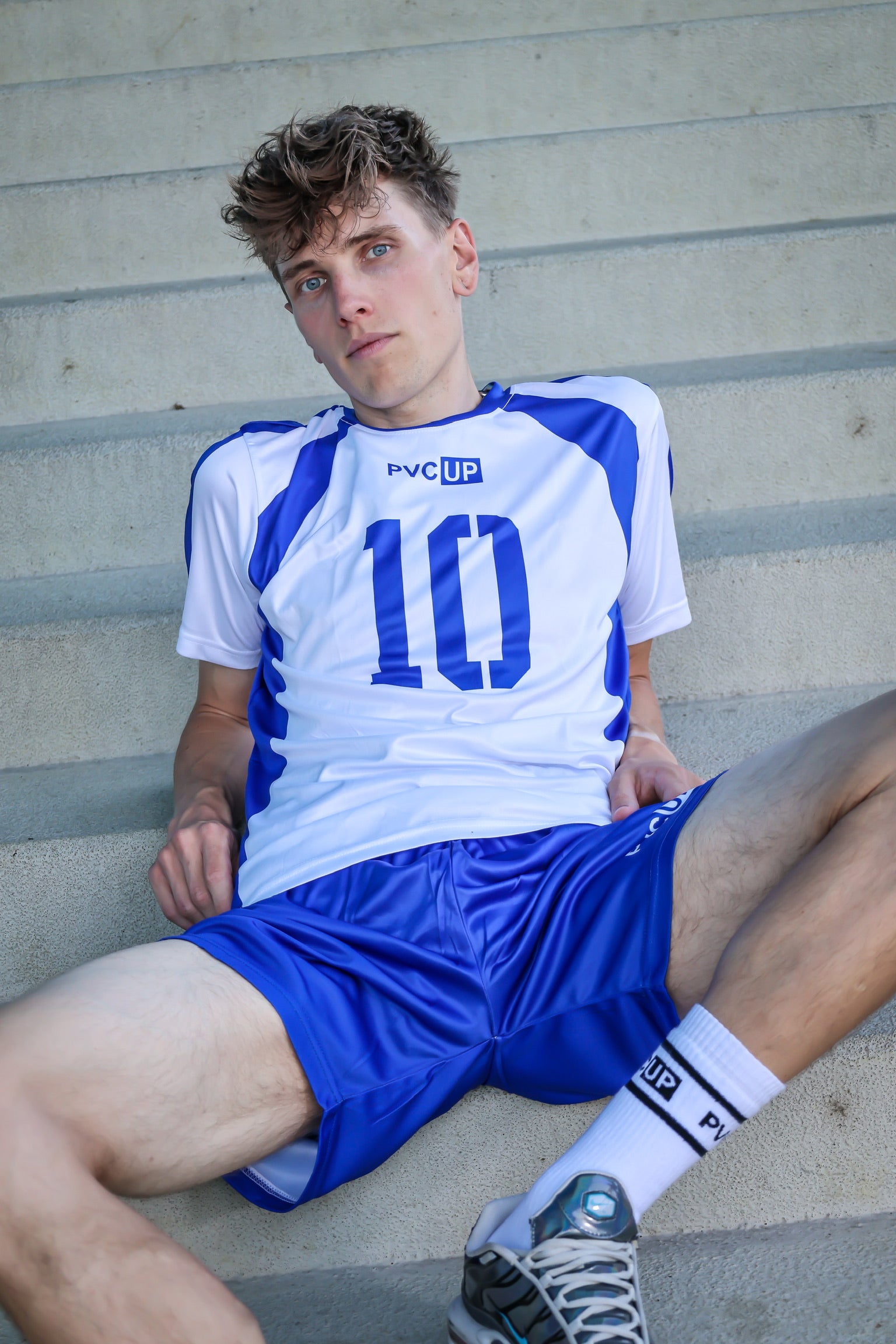 MATCH UP - blue - SHORTS - SATIN TECH