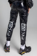 TOUCH UP - black / silver - PANTS - NYLON