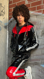 SUIT UP - black / red / reflective - JACKET - PVC