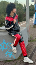 SUIT UP - black / red / reflective - JACKET - PVC