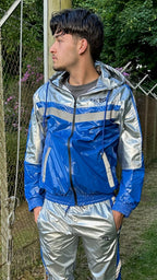 SHINE UP - blue / silver / reflective - JACKET - NYLON