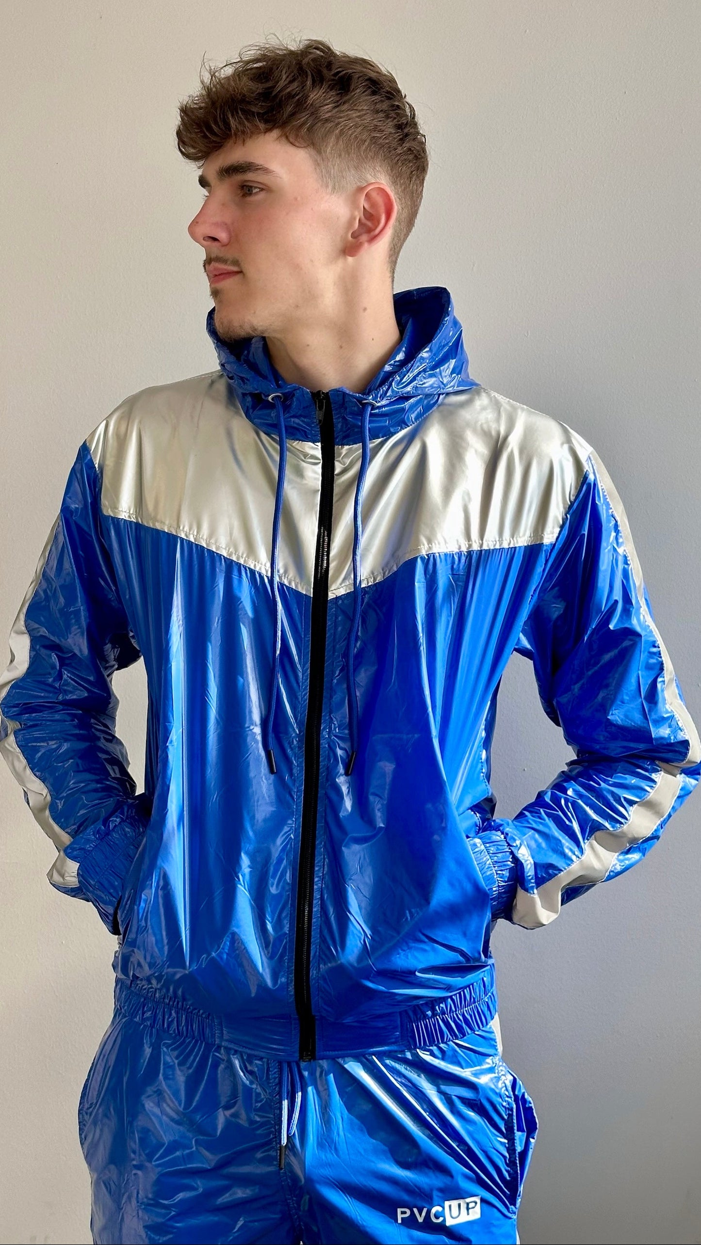 SUIT UP - blue / silver / reflective - JACKET - NYLON