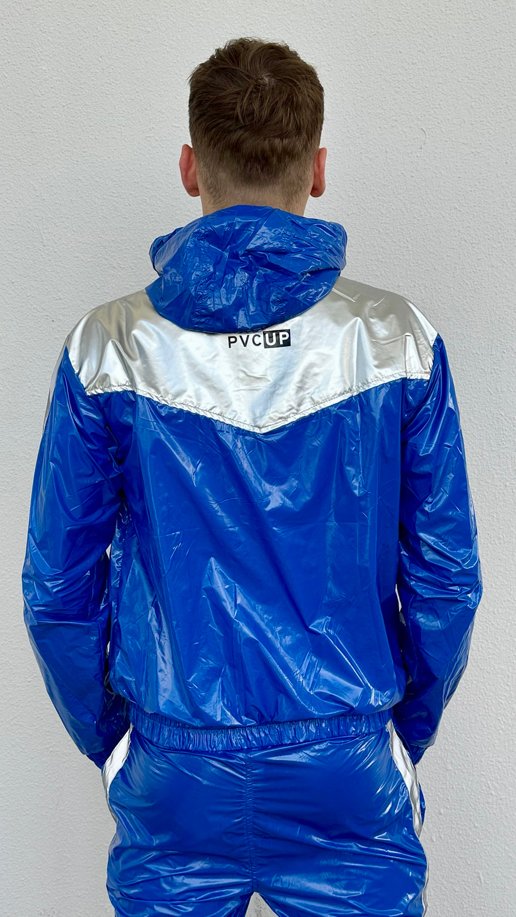 Silver Pvc Jacket SUIT UP - blue / silver / reflective - JACKET - NYLON – PVC-UP