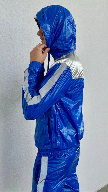 SUIT UP - blue / silver / reflective - JACKET - NYLON