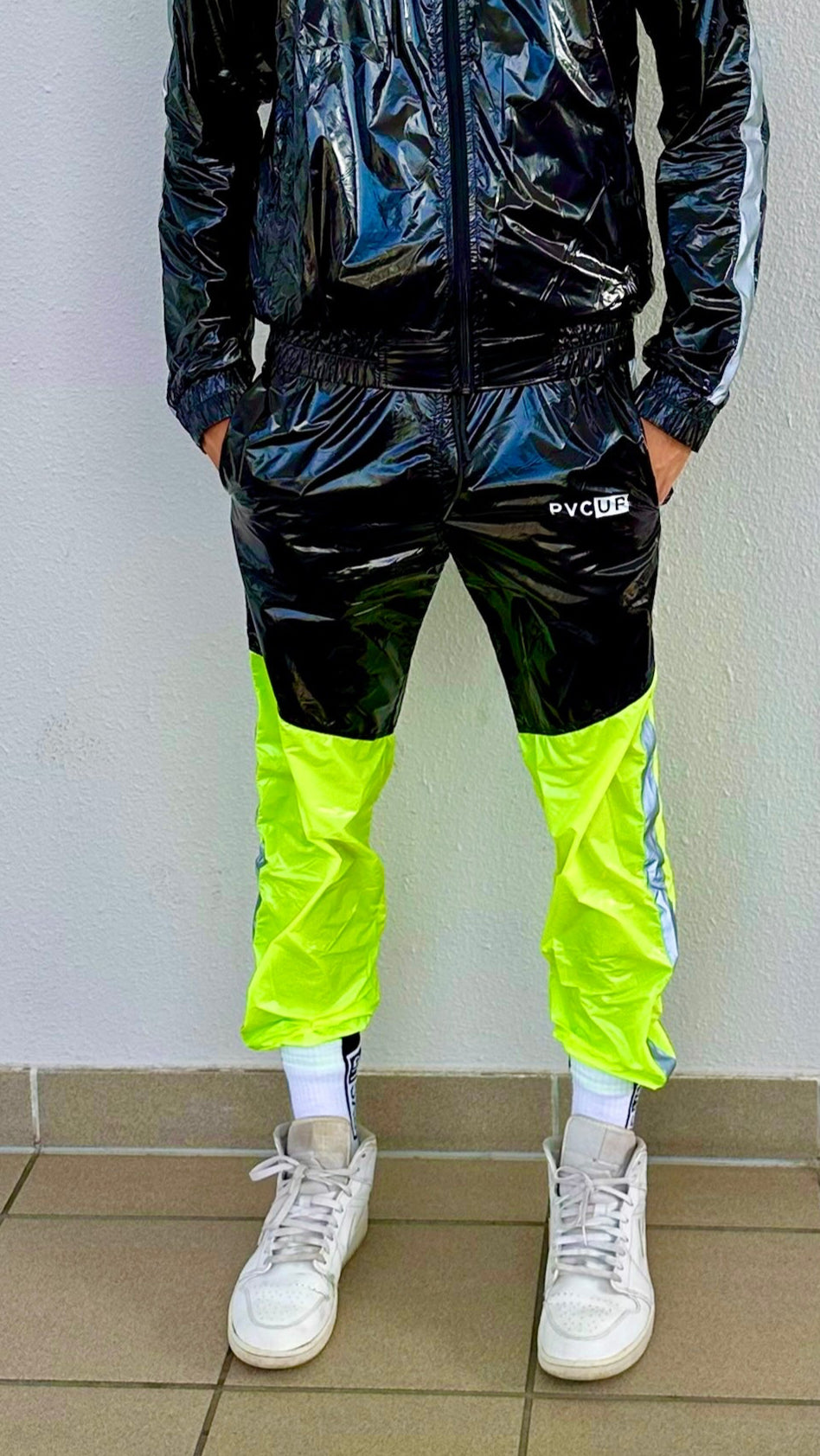 SUIT UP - black / neon / reflective - PANTS - NYLON