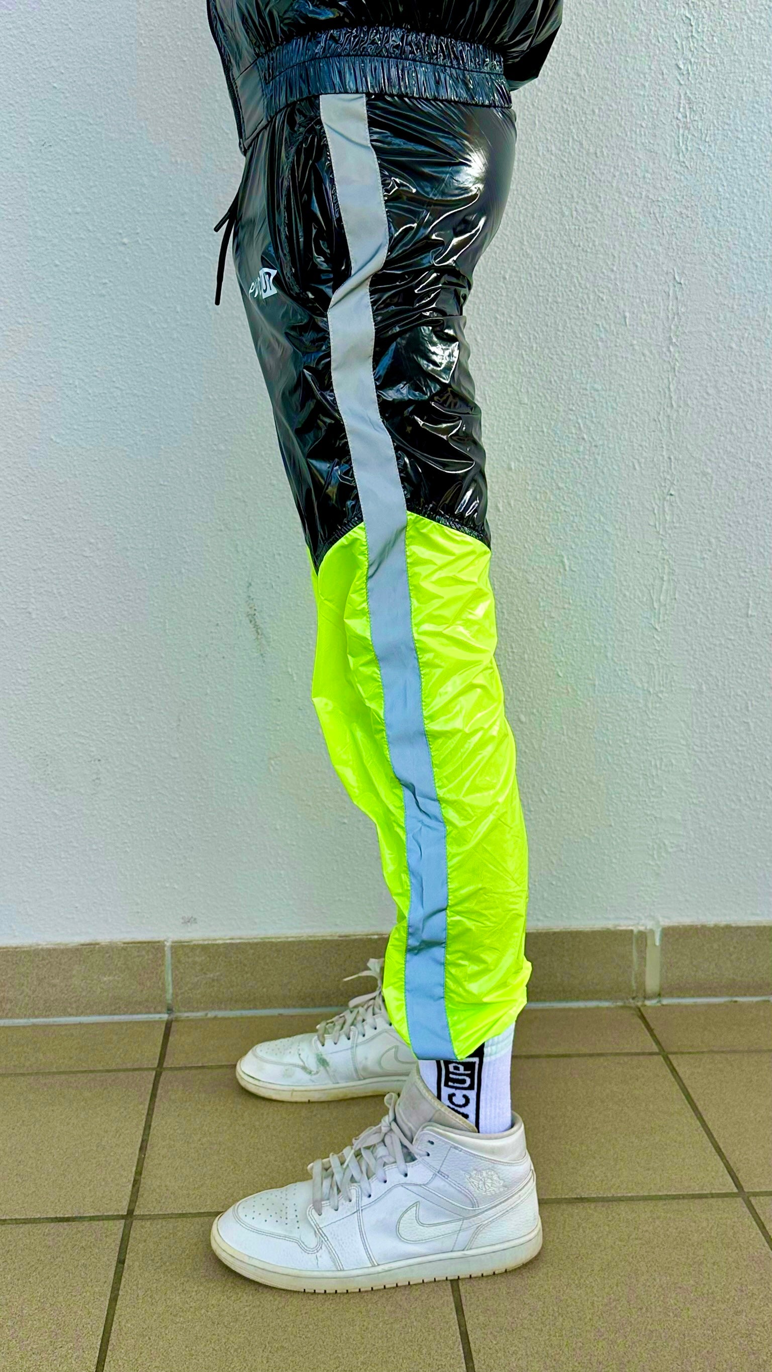 SUIT UP - black / neon / reflective - PANTS - NYLON