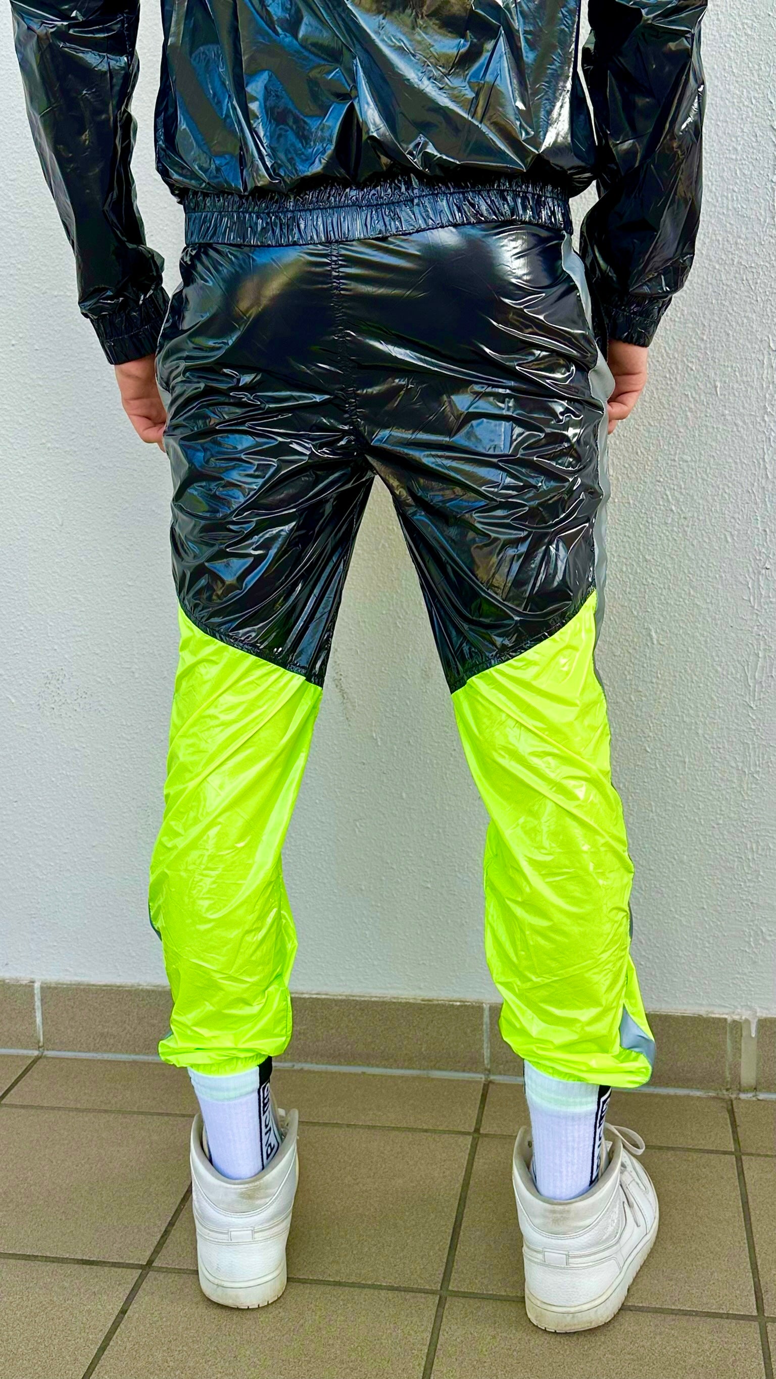 SUIT UP - black / neon / reflective - PANTS - NYLON