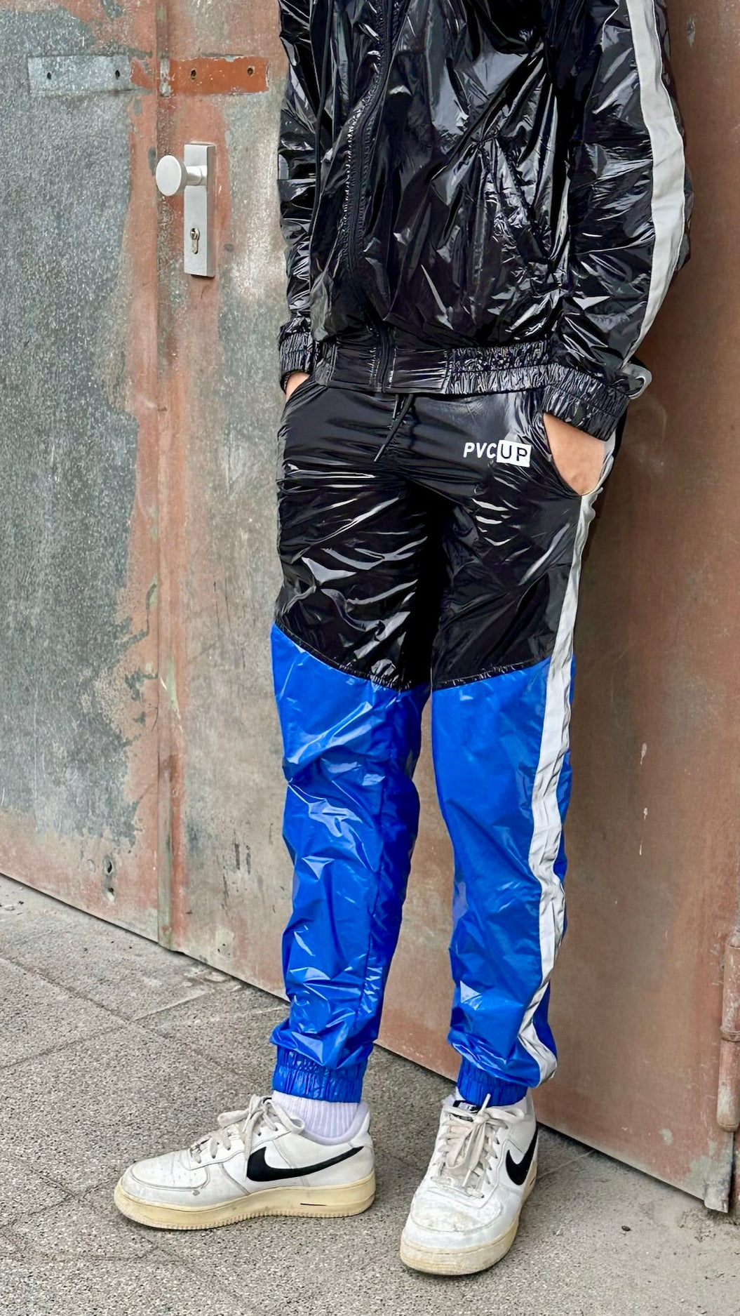 SUIT UP - black / blue / reflective - PANTS - NYLON