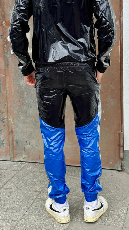 SUIT UP - black / blue / reflective - PANTS - NYLON