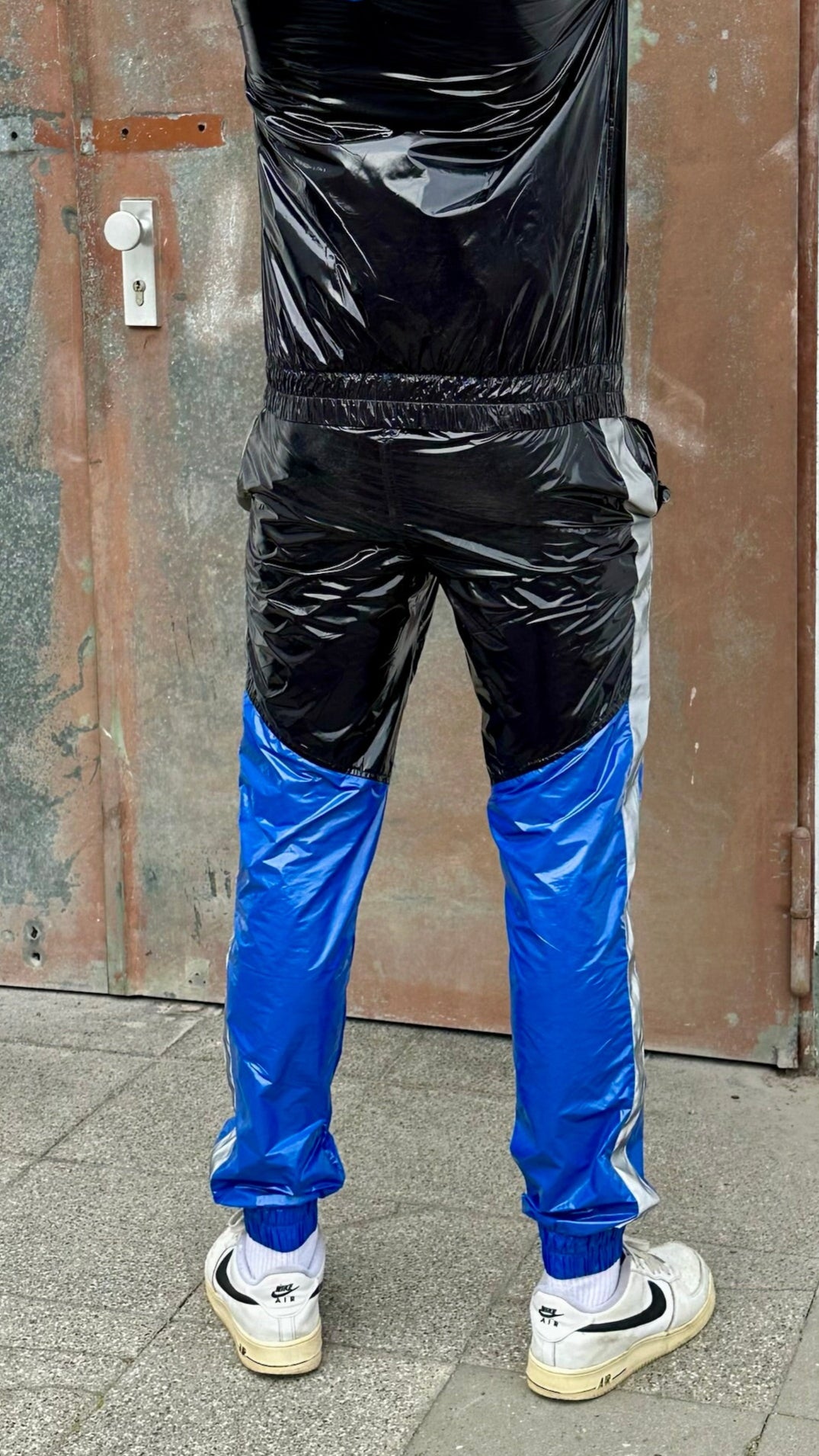 SUIT UP - black / blue / reflective - PANTS - NYLON