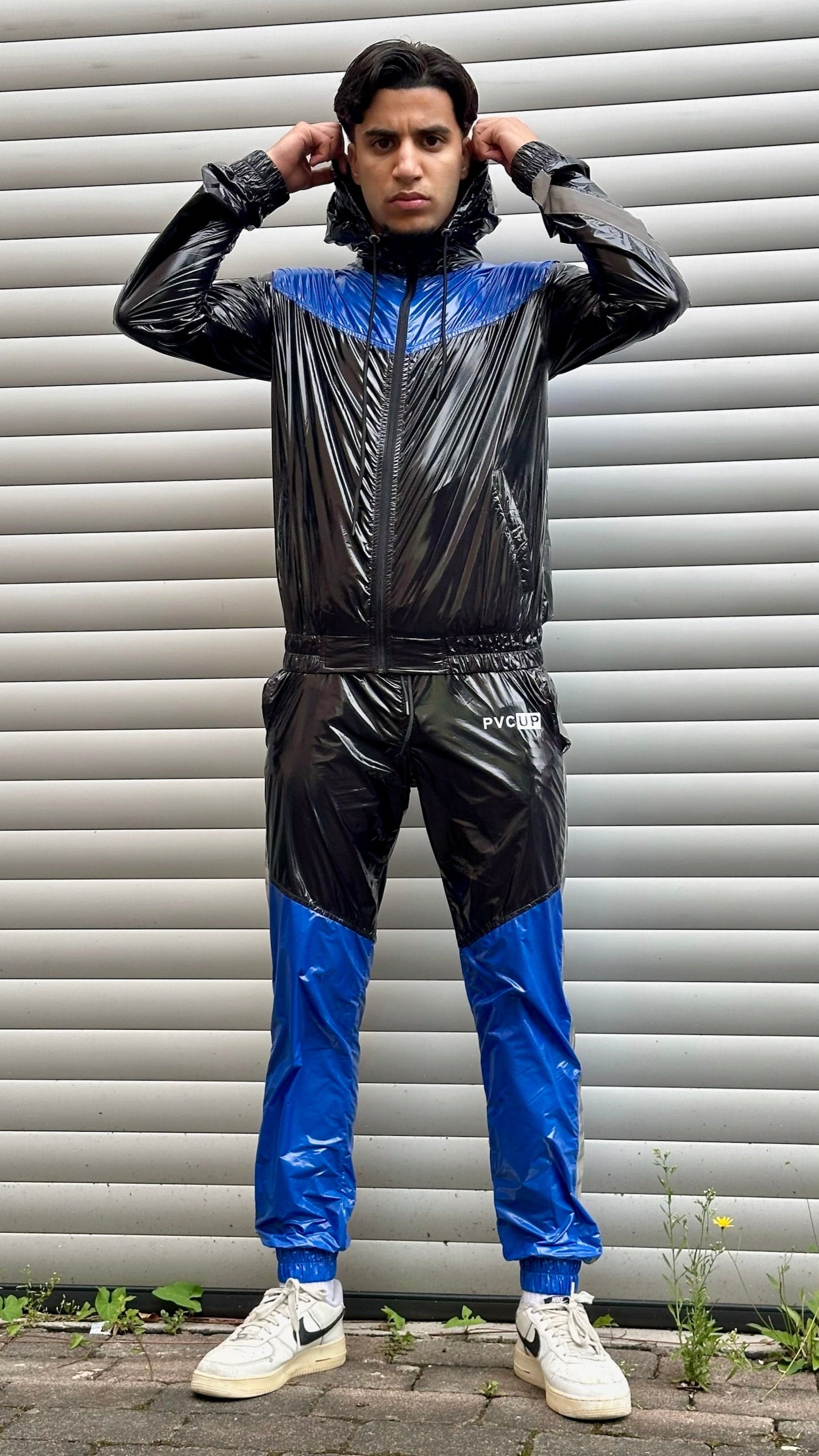 SUIT UP - black / blue / reflective - PANTS - NYLON