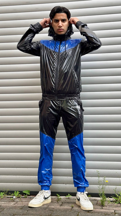 SUIT UP - black / blue / reflective - PANTS - NYLON
