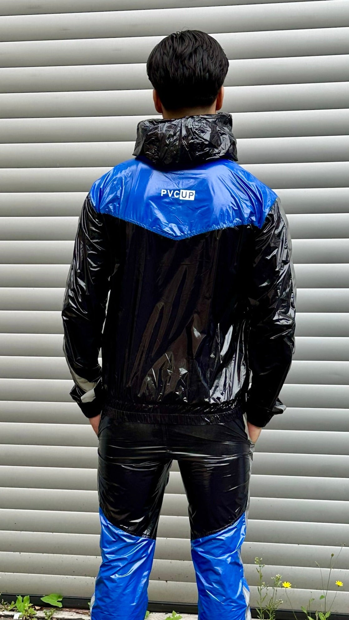SUIT UP - black / blue / reflective - JACKET - NYLON