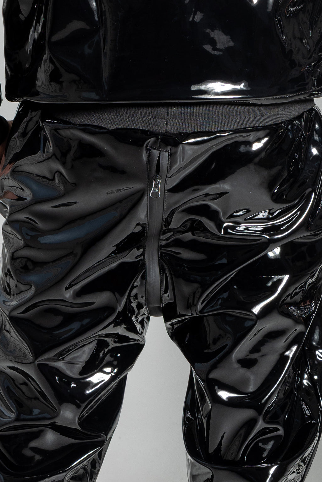 HOOK UP - black/white - PANTS - PVC PLUS