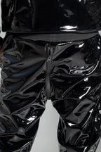 HOOK UP - black/white - PANTS - PVC PLUS