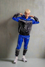 SHINE UP - black / blue / reflective - PANTS - NYLON
