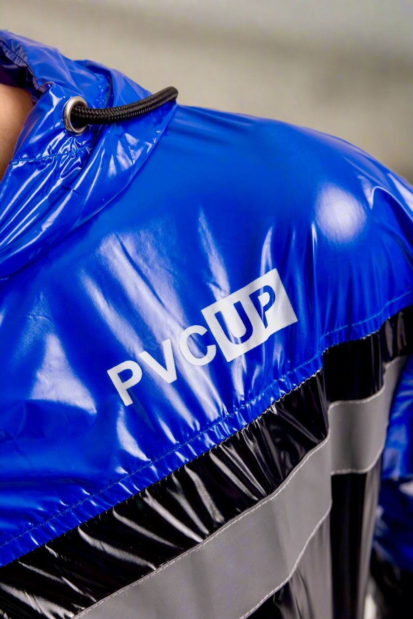 SHINE UP - black / blue / reflective - JACKET - NYLON