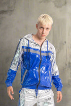 SHINE UP - blue / silver / reflective - JACKET - NYLON