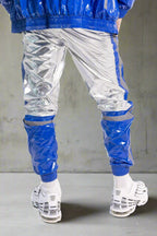 SHINE UP - blue / silver / reflective - PANTS - NYLON