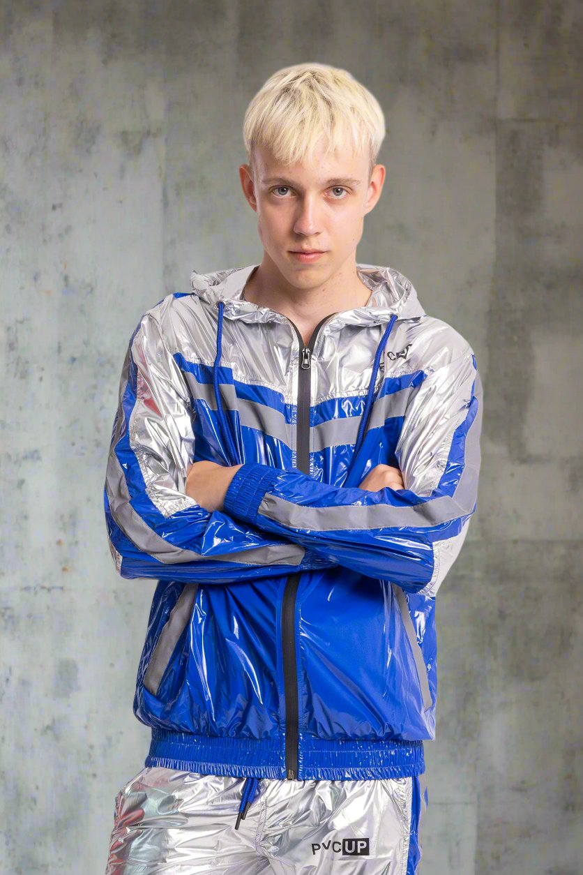 SHINE UP - blue / silver / reflective - JACKET - NYLON