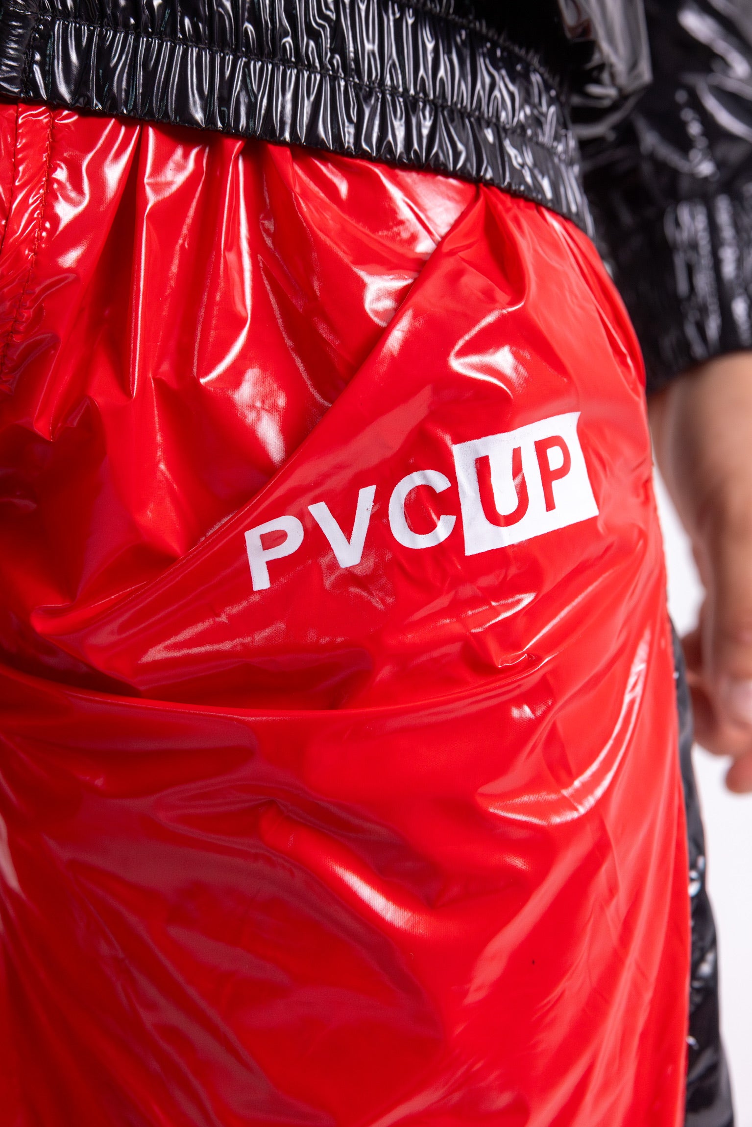 SHINE UP - black / red / reflective - PANTS - NYLON