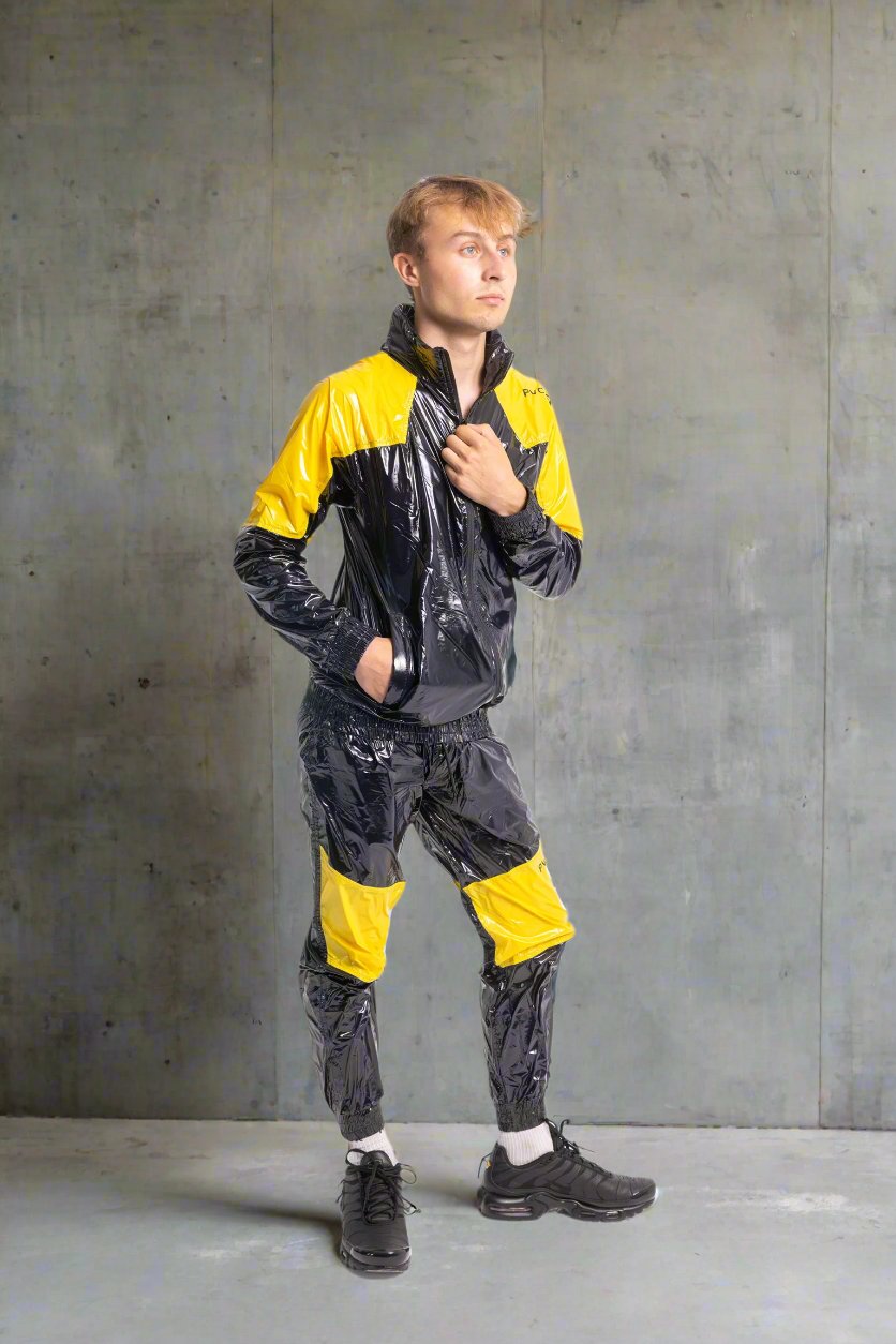 EYES UP - black / yellow - JACKET - NYLON