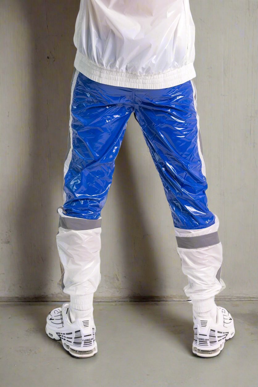 SHINE UP - white / blue / reflective - PANTS - NYLON