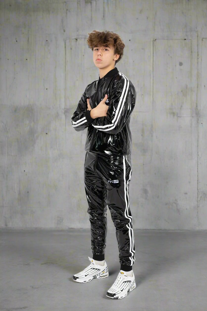 TOUCH UP - black / white - PANTS - PVC